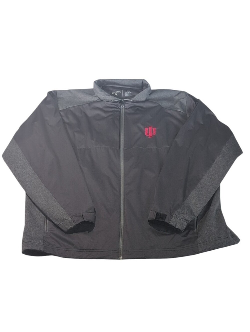 Antigua Indiana University 2 Tone Grey Zip Up Jacket Size 2XL